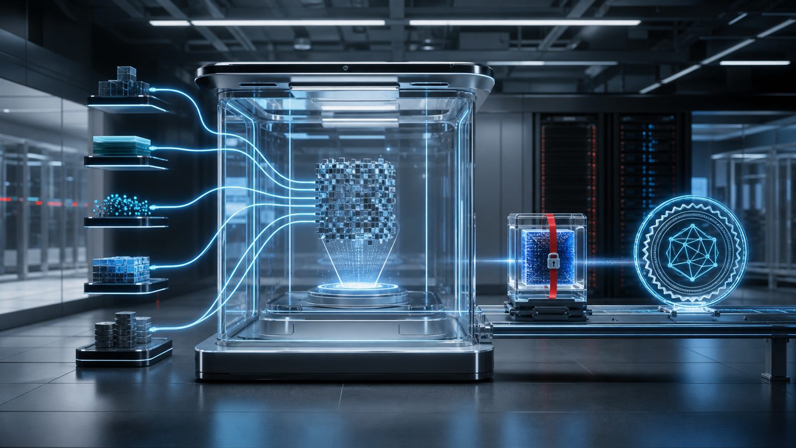 Software components entering an isolated build chamber and emerging as a sealed artifact with cryptographic provenance