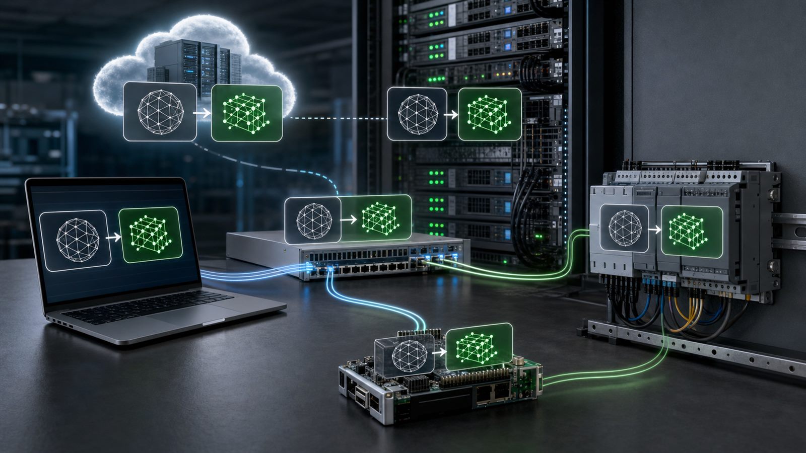 Cloud, server, laptop, network, industrial, and embedded systems moving through a staged cryptographic upgrade