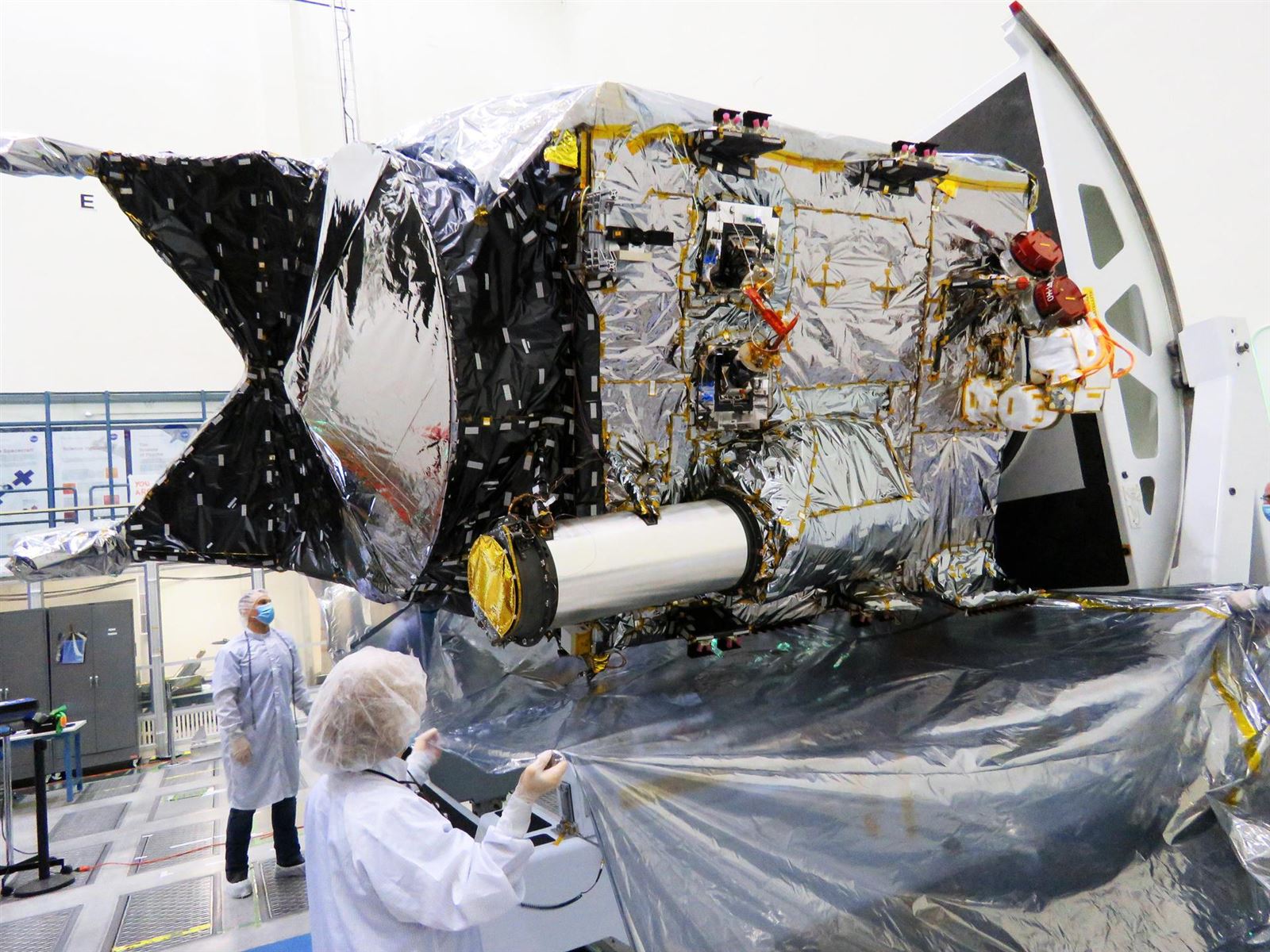 NASA Deep Space Optical Communications flight laser transceiver before integration with the Psyche spacecraft